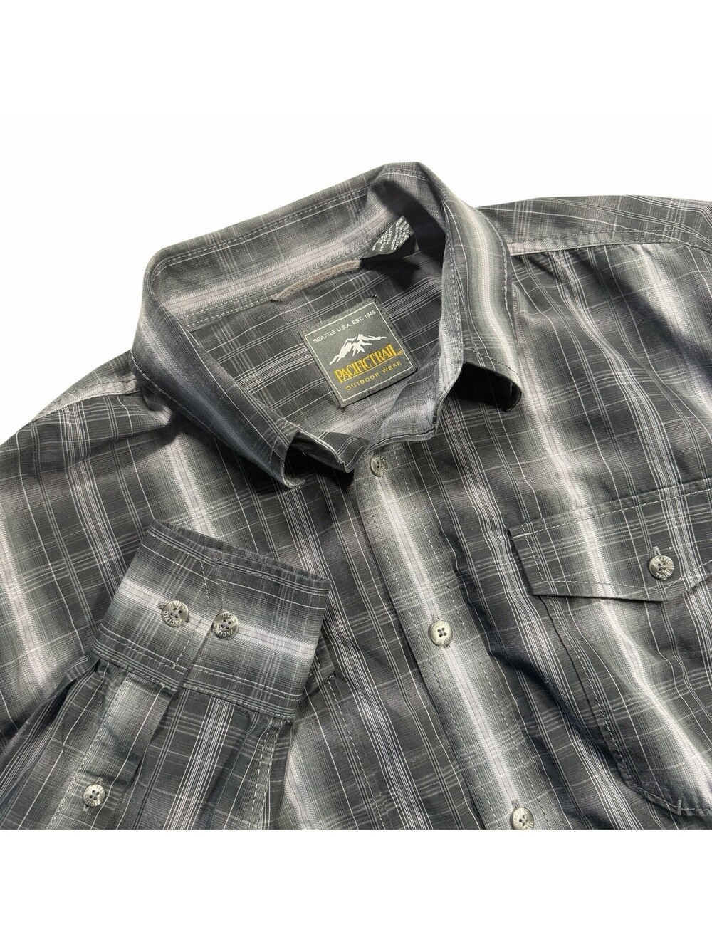 Pacific Trail Men's Outdoor Long Sleeve Button-Up Plaid Shirt Size XL